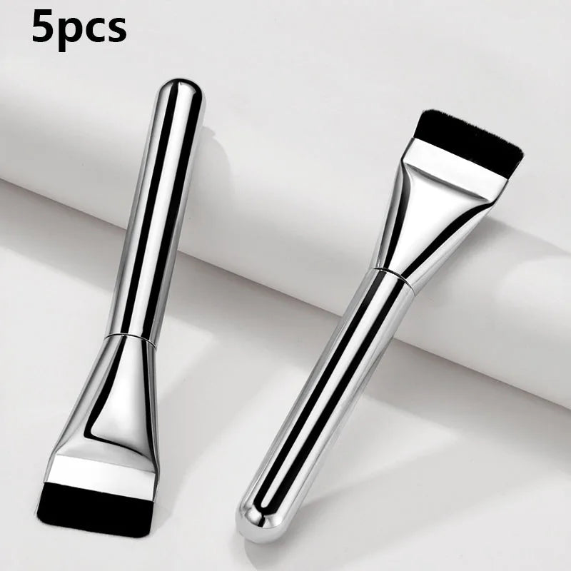 Flat Foundation Brush Set - Korean Makeup Spatula for Liquid Face Makeup