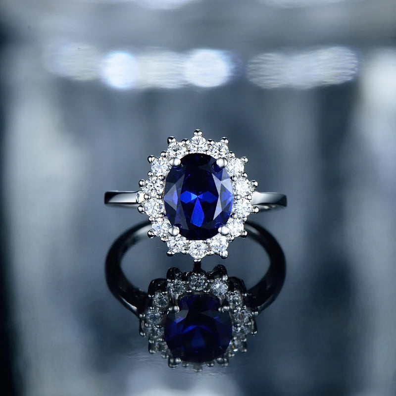 Solid 925 Sterling Silver Ring for Women - Fashion Jewelry with Zircon - Gift & Engagement