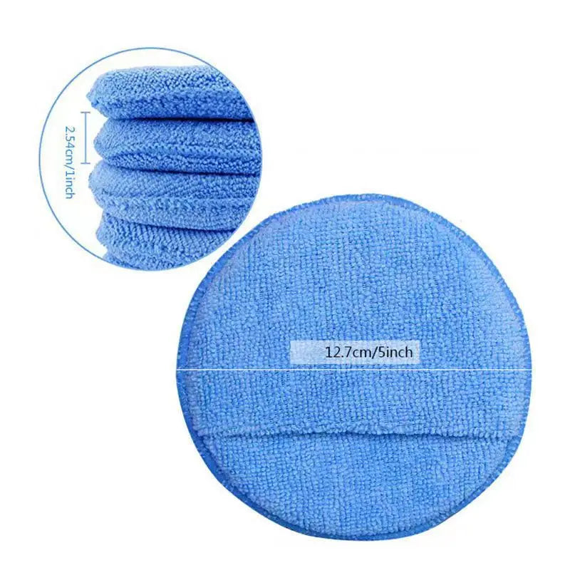 Car Waxing Polish Sponges 5 Inch Microfiber Foam Applicator Pads for Detailing