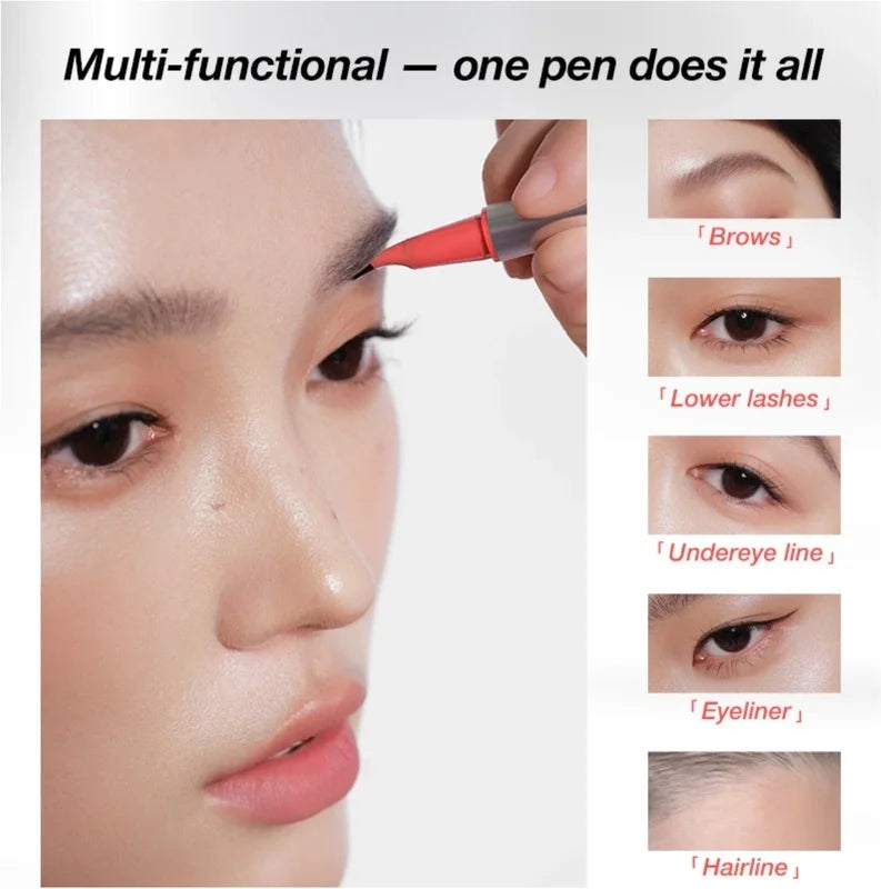 Dual-ended Liquid Brow Pen Waterproof & Sweat-Proof Eyebrow Makeup Tool