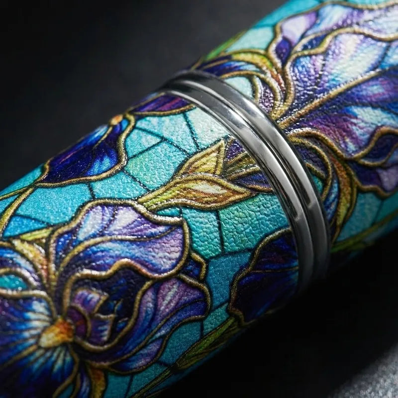 Portable Spray Bottle 10ML Refillable Glass Perfume Bottle with Floral Pattern