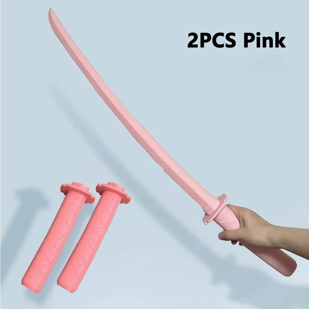 Retractable Samurai Sword Toy - 3D Printed Plastic Katana for Cosplay & Kids