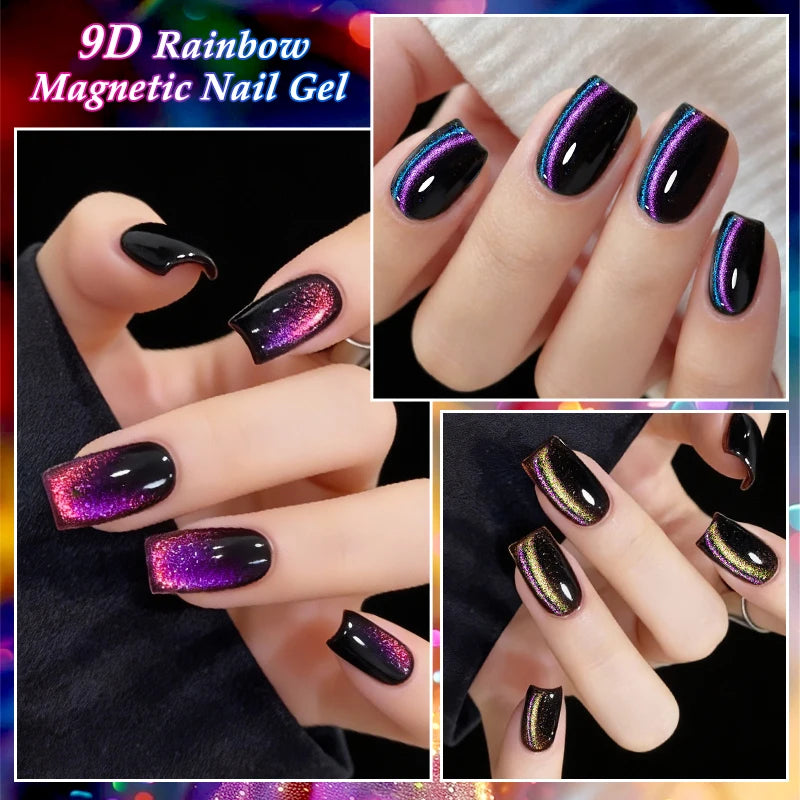Rainbow Cat Magnetic Gel Nail Polish Chameleon Galaxy Effect UV Soak-Off Varnish