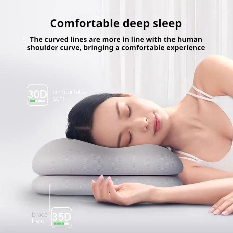 Ergonomic Memory Foam Pillow for All Sleep Positions - Neck Pain Relief