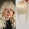 Human Hair Bangs Clips - 4.5 Inch Air Fringe Hairpiece for Women
