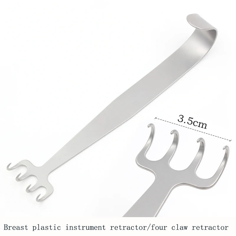Double Head Breast Retractor Surgical Instrument - Stainless Steel Claw Tool