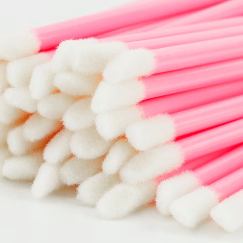 Disposable Lip Makeup Brush Set - 50 pcs Soft Lipstick Applicators & Mascara Wands