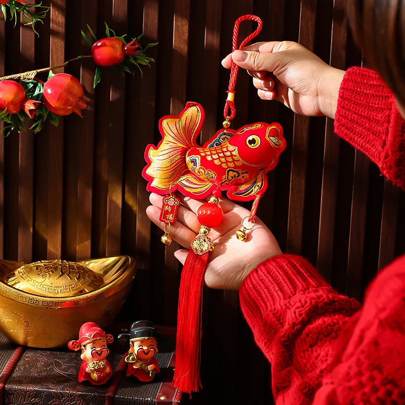 Traditional Chinese New Year Lanterns Hanging Strings Bell Decor - Spring Festival Ornament