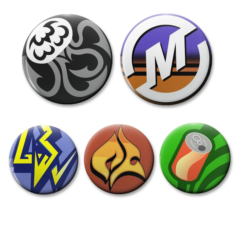Cartoon Badge Pin with Skull and Creative Design for Clothes Bags Jewelry - Multiple Colors