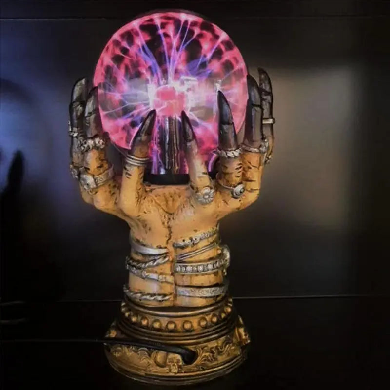 Gothic Skeleton Hand Crystal Ball LED Night Light - Witchcraft Home Decor