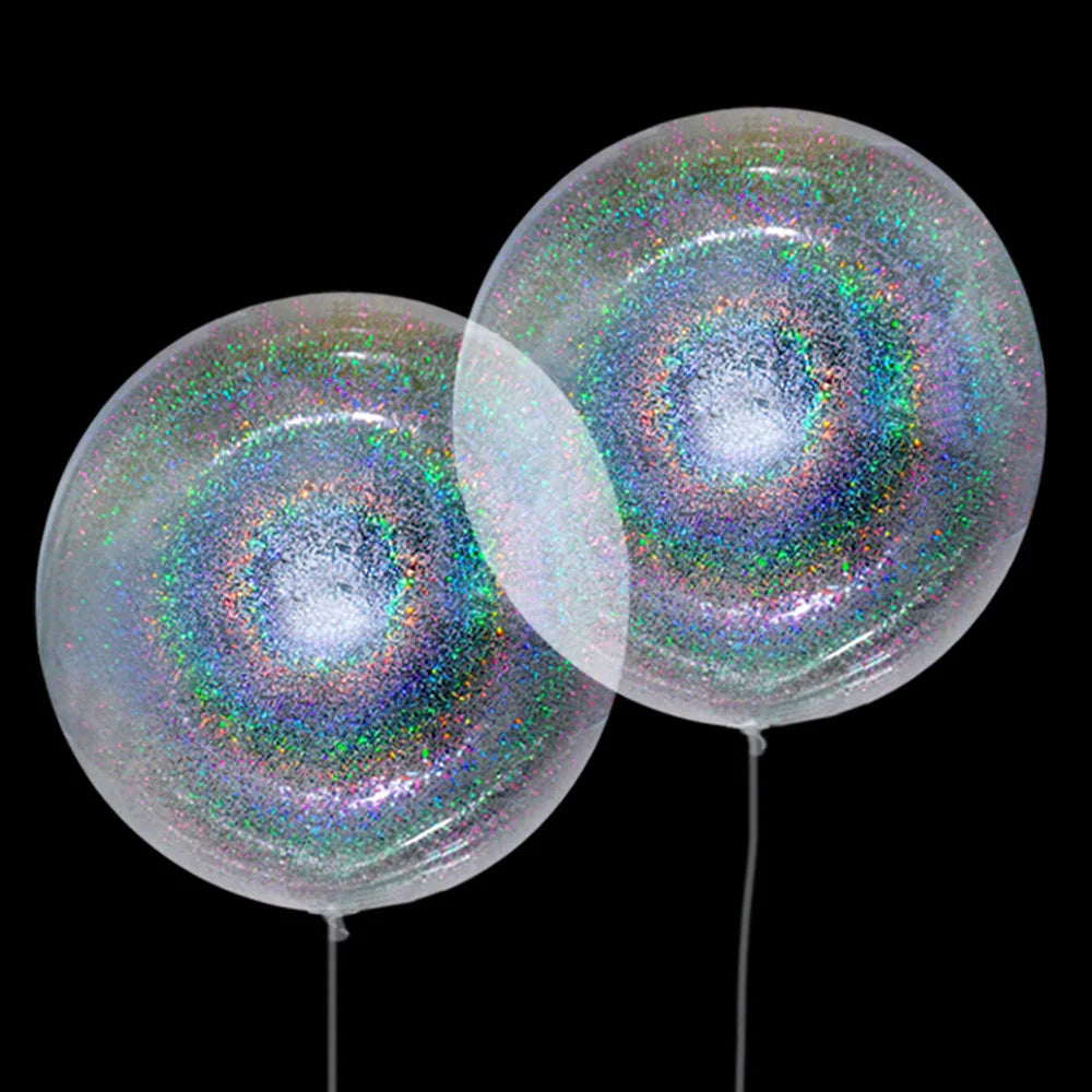 20-Inch Glitter Bobo Balloons for Celebrations and Party Decor - 2 Pack