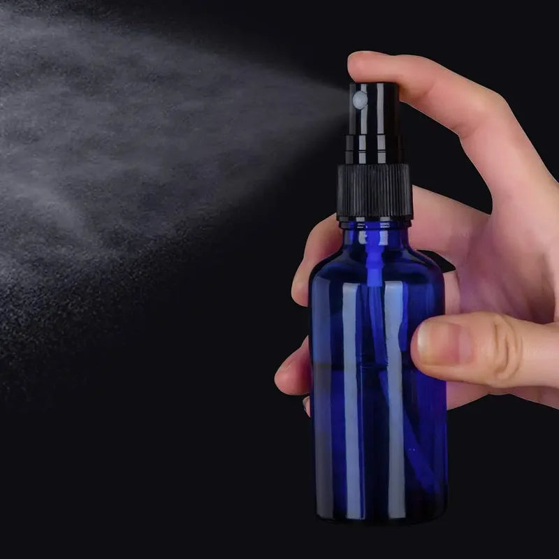 50PCS Refillable Travel Size Blue Plastic Fine Mist Spray Bottles for Liquids