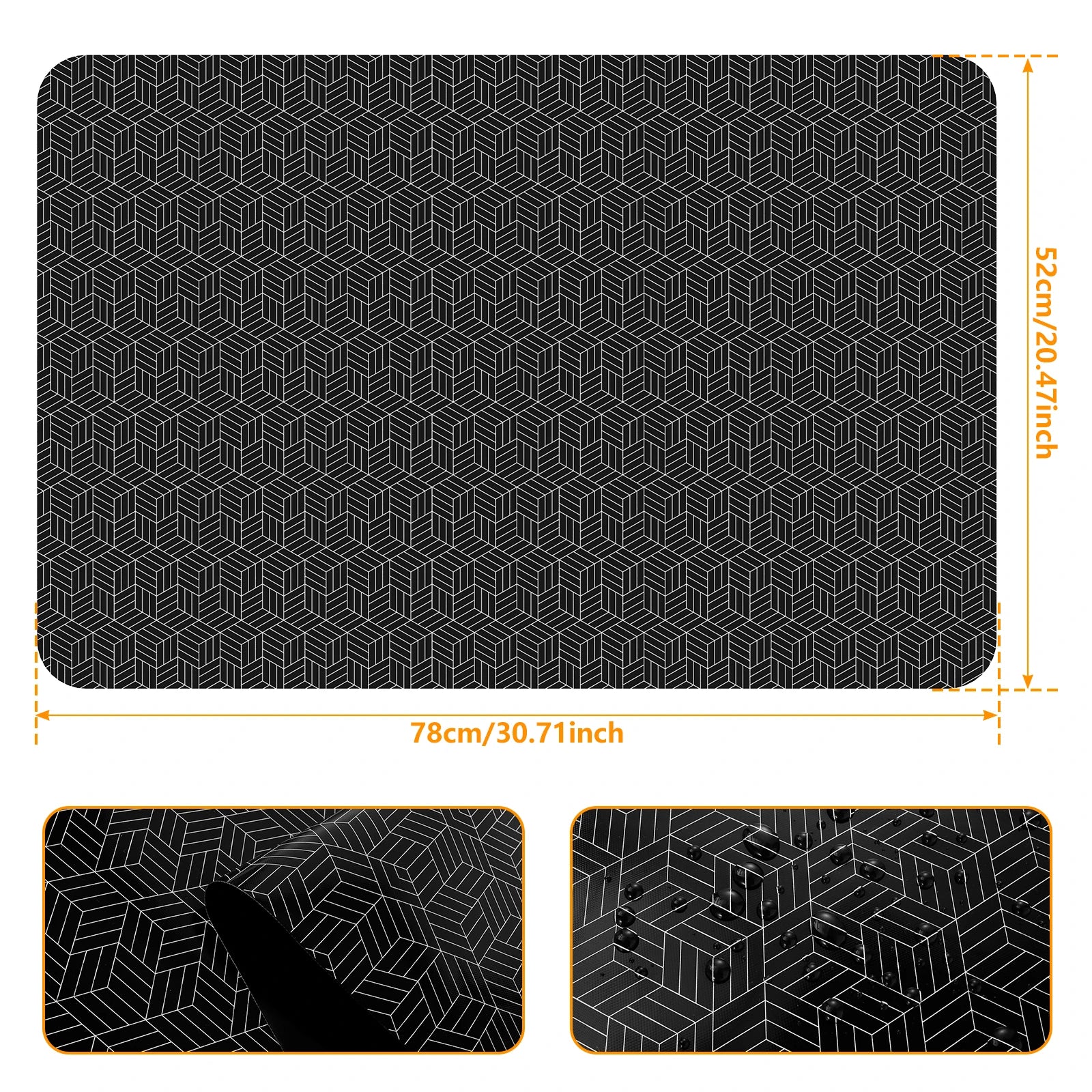 Induction Cooktop Protector Mat Silicone Anti-Scratch Non-Slip Kitchen Cover - 20.5x30.8 inches