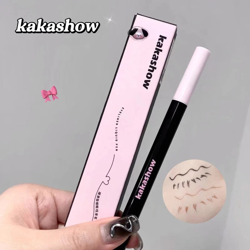 Ultra-Fine Waterproof Liquid Eyeliner Pen - Quick Dry, Matte Finish, Smudge-Proof