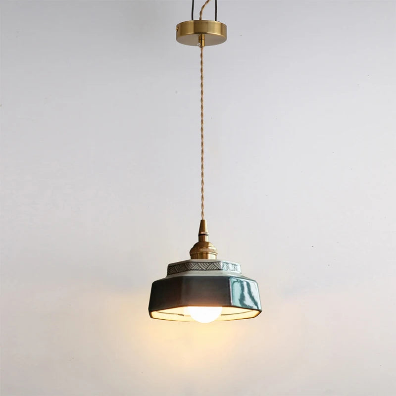 Retro Pendant Lamp E27 LED Hanging Light for Restaurant Balcony Dining Room