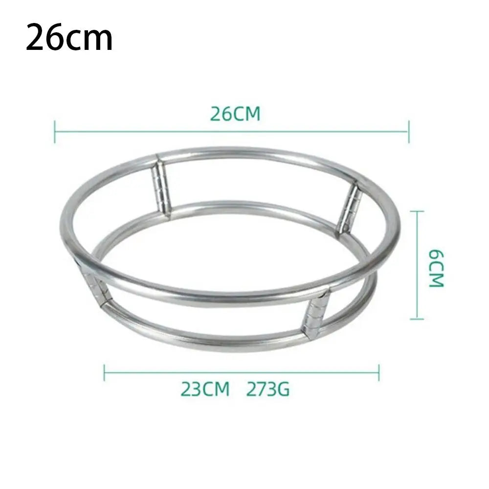 Stainless Steel Wok Support Rack - Universal Round Bottom Wok Holder for Kitchen Cooking