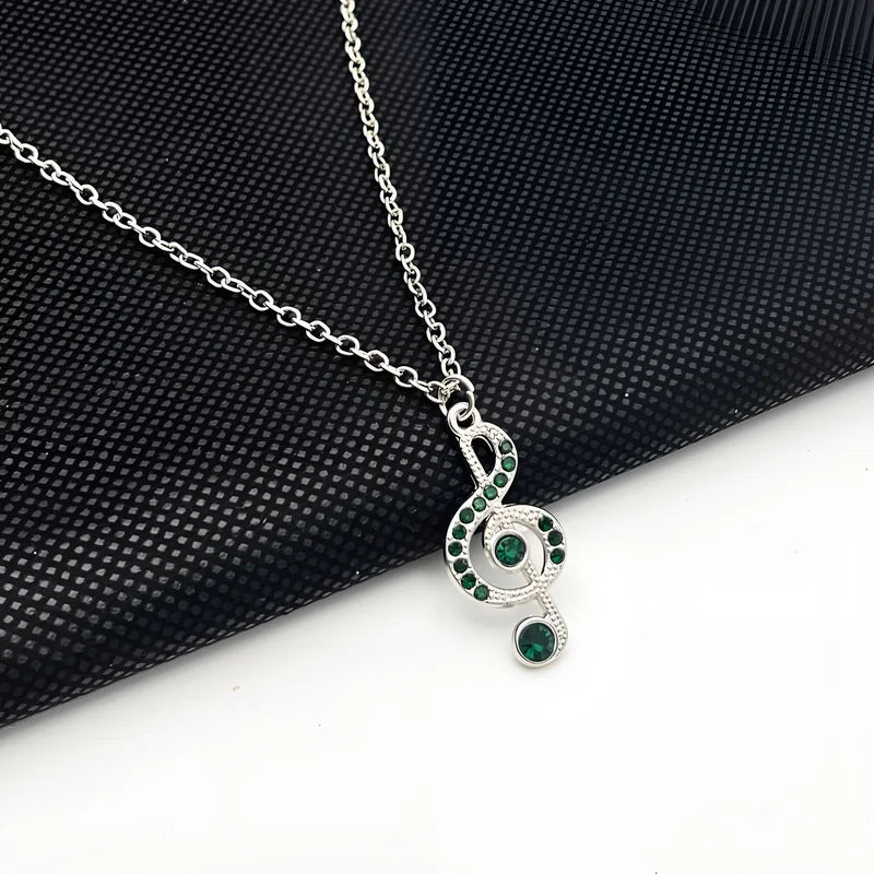 Delicate Crystal Music Note Necklace for Women & Girls - Musical Pendant Jewelry
