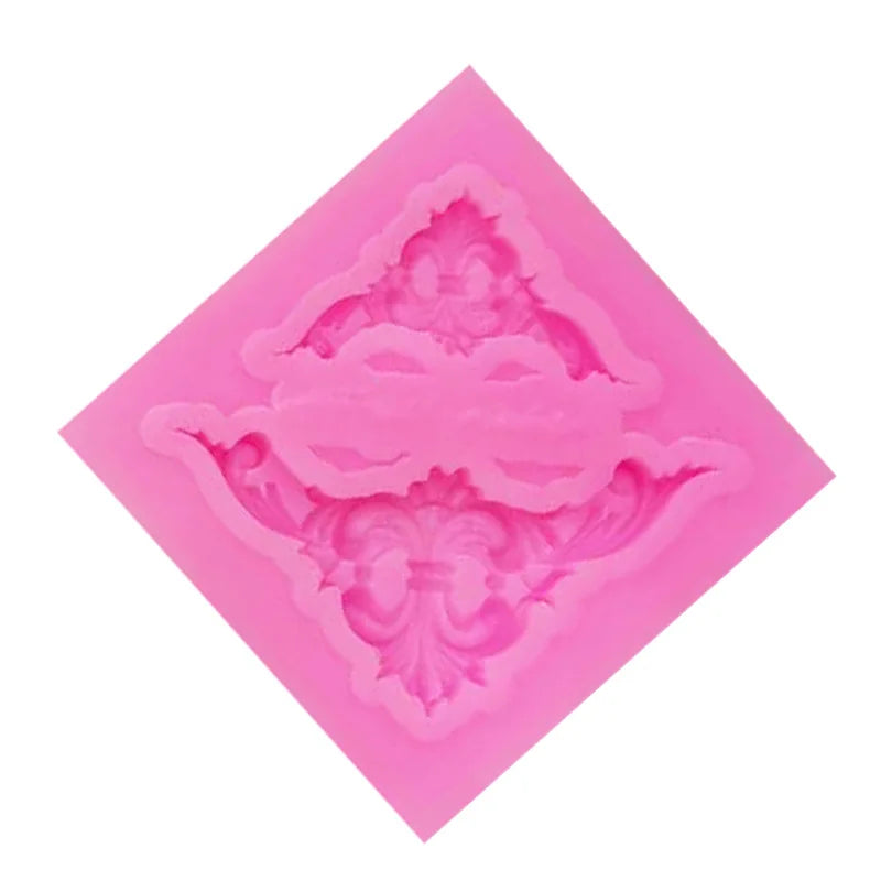 Baroque Style Lace Fondant Silicone Mold - 3D Relief Flower Decor