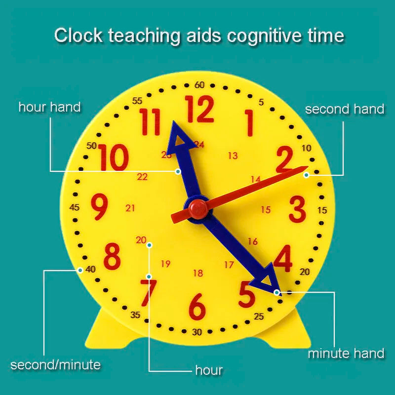 Children Montessori Educational Clock Toy - Time Recognition & Learning Aid