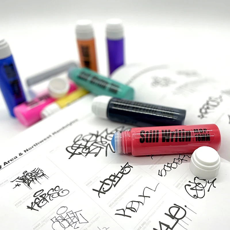Oil-Based Paint Pen with Refillable Ink - Round Head Signature Marker 18mm