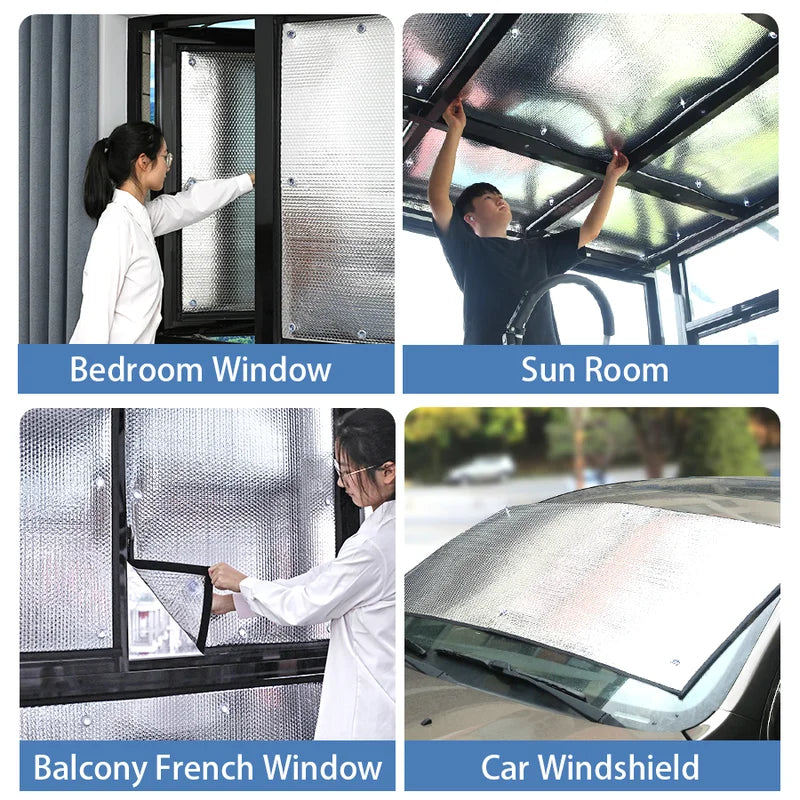 Blackout Window Film Sun Shade Insulation Curtain for Home & Car - UV Protection