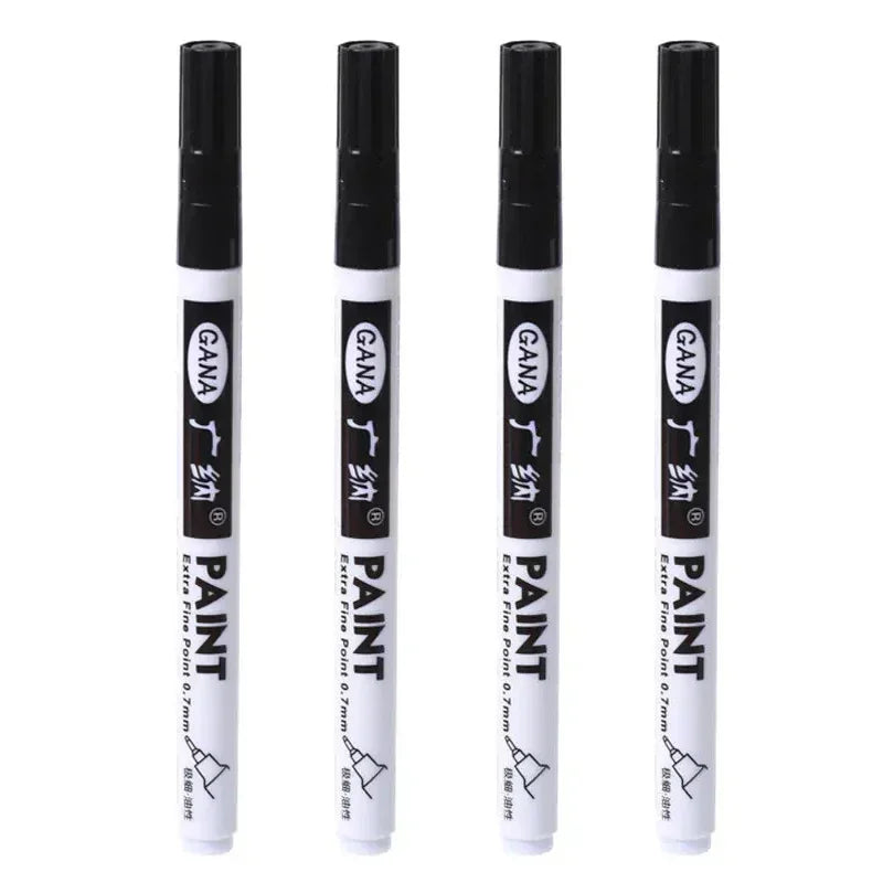 4Pcs Oil-Based Permanent Paint Markers Set - Waterproof Fine Tip for Rock, Wood, Metal, Canvas
