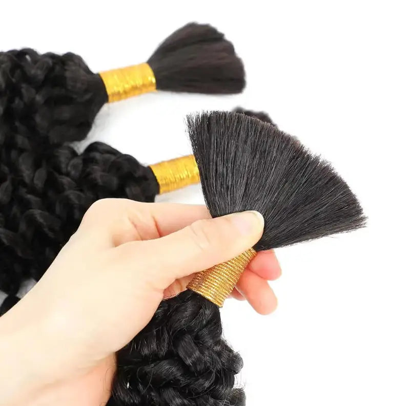Deep Water Wave Braiding Hair Bulk No Weft 110g Thick Curly Extensions