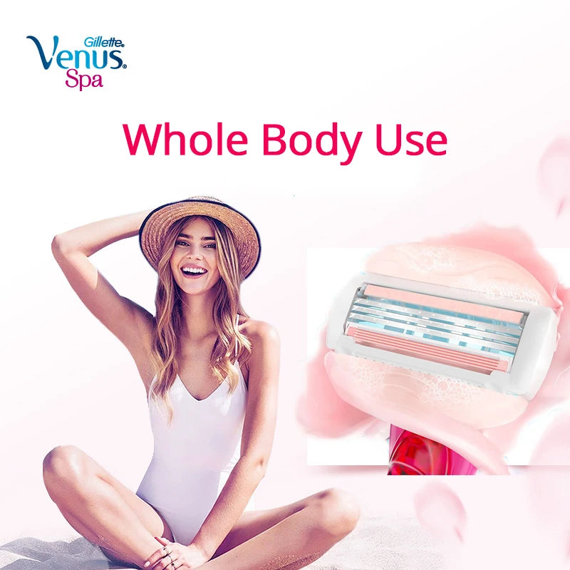 Women’s Razor Blade Set with Smooth Spa Soap - Sharp 3-Layer Replacement Heads