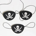 12Pcs Felt Pirate Eye Patches Skeleton Eye Masks for Halloween & Party Decorations