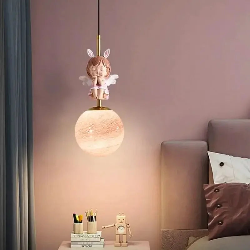 Modern LED Pendant Light for Bedroom Living Room Kids Room Home Decor Moon Planet Design