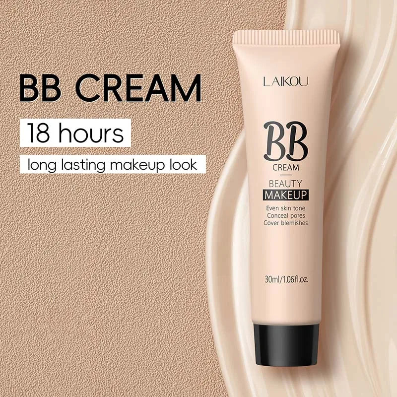 Long Lasting Waterproof BB Cream Makeup - Brighten & Cover Blemishes 30ml