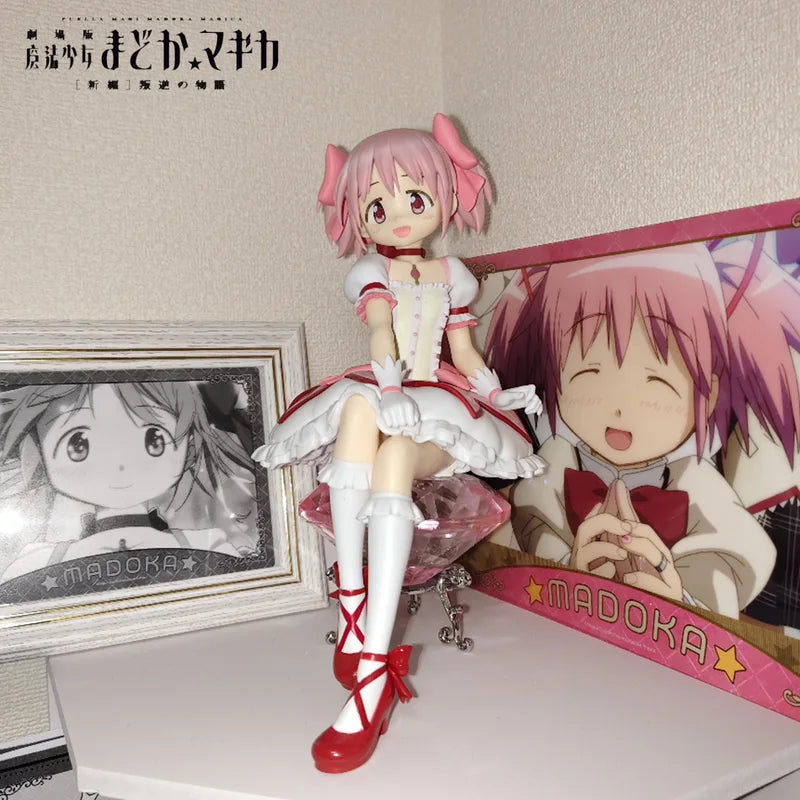 Anime Character Figurines Set - Madoka Kaname, Sayaka, Homura, Mami, Kyouko - PVC Collectible Figures, Multiple Colors