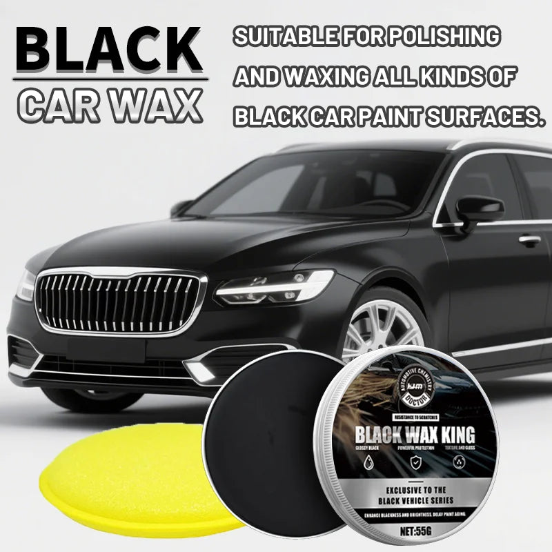 55G Black Car Wax Nano Hydrophobic Coating Scratch Repair Polish for Long-Lasting Shine