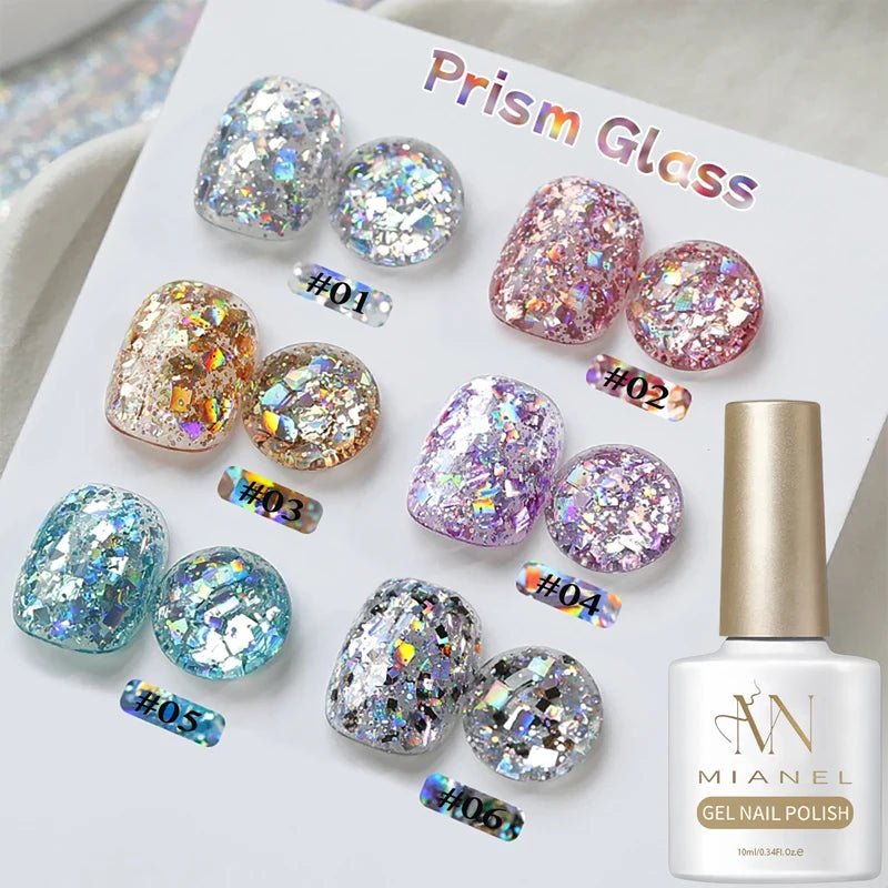 Sparkling Glitter Gel Nail Polish - Multiple Colors, Super Flash Finish