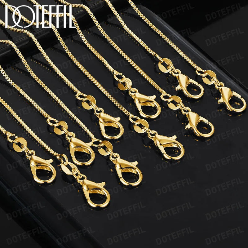 Gold Chain Necklace for Women & Men 16-30 Inch Jewelry Gift