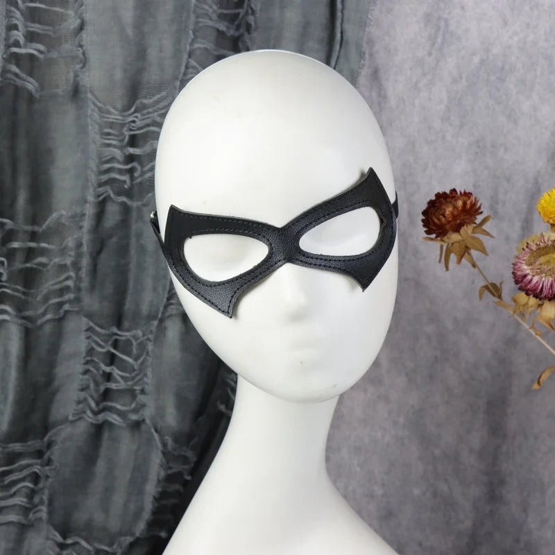 PU Leather Mask for Cosplay & Masquerade Party Face Cover - Holiday Dress-Up