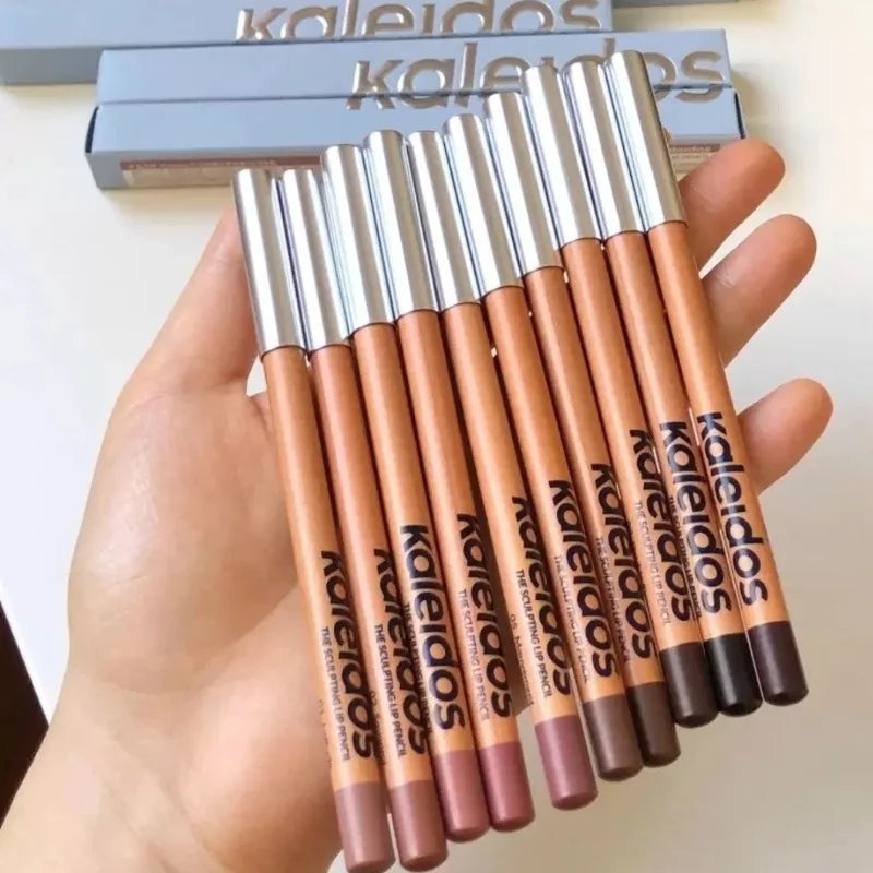 Vegan Lip Liner Pencil - High Pigment Velvet Matte Lipstick for Shaping & Sculpting Lips