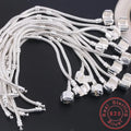 925 Sterling Silver Snake Bone Charm Bracelet for Women & Men - Adjustable Length Jewelry