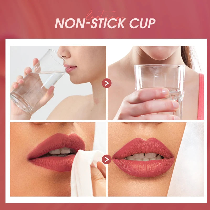 Waterproof Matte Liquid Lipstick Set - Long-Lasting Lip Gloss & Tint