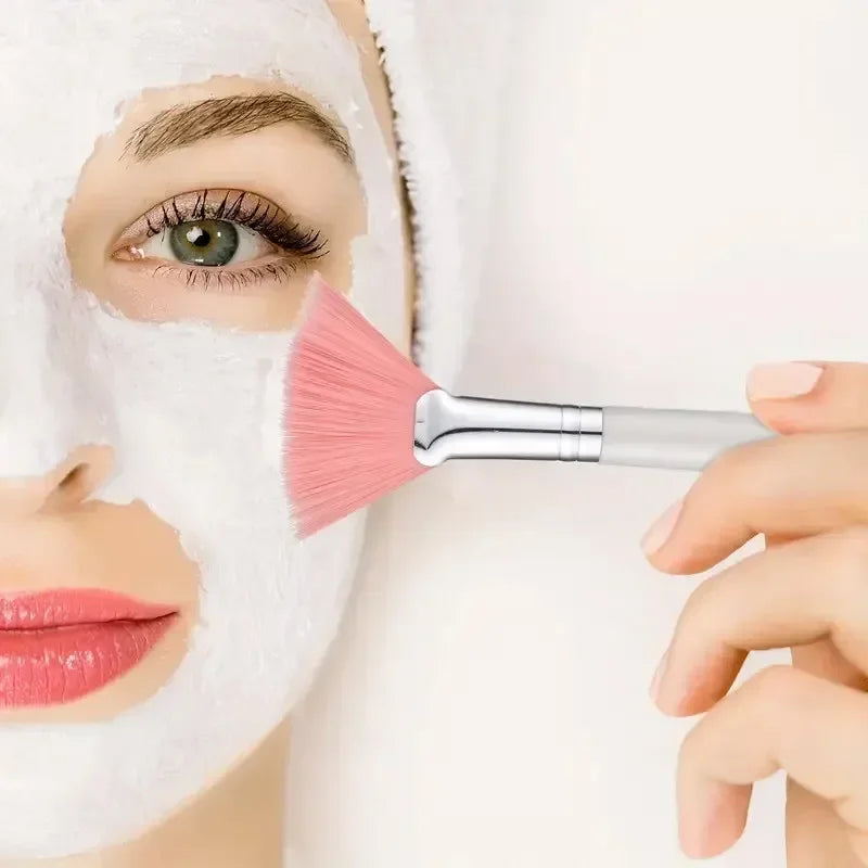 Facial Brush Set - Fan Shape Face Mask Applicators, Soft Cosmetic Tools, 3/6/12 Pcs
