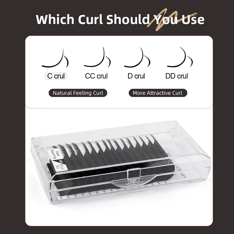 Eyelash Extension Fans Kit - Easy Fanning Volume Lashes in Multiple Curl & Lengths
