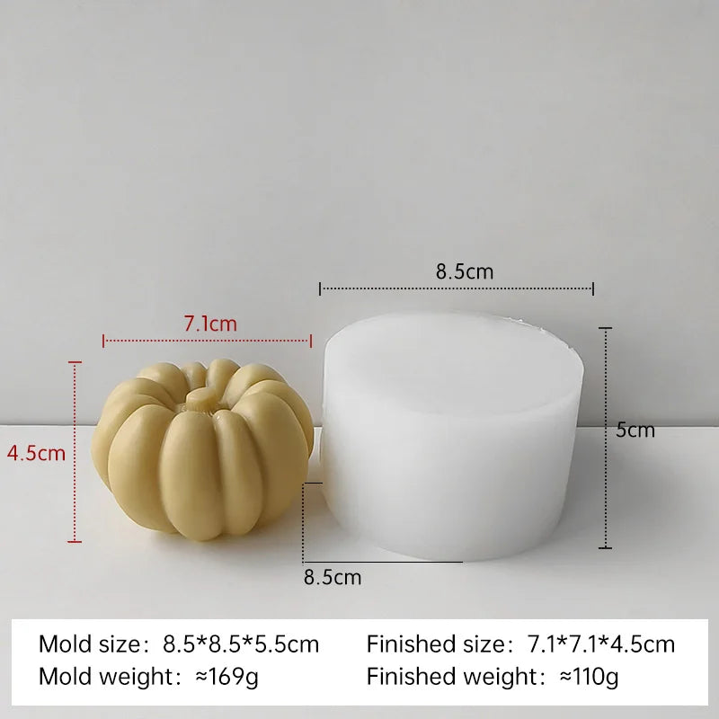 Silicone Mold for Candles, Resin, Chocolate & Crafts - Halloween Pumpkin Design