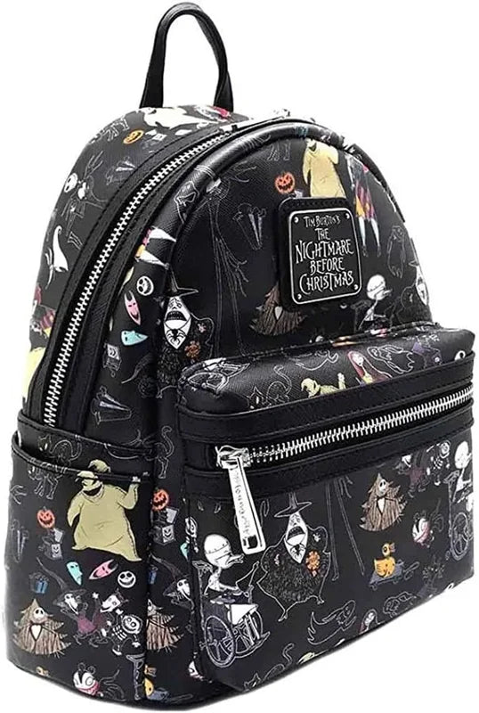 Nightmare Before Christmas Mini Backpack PU Leather Fashion Bag for Women Christmas Gifts