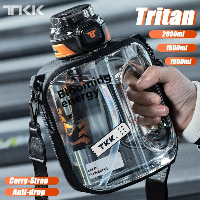 Large Capacity Tritan Sports Water Bottle - BPA-Free Hydration Jug for Outdoor Fitness & Travel