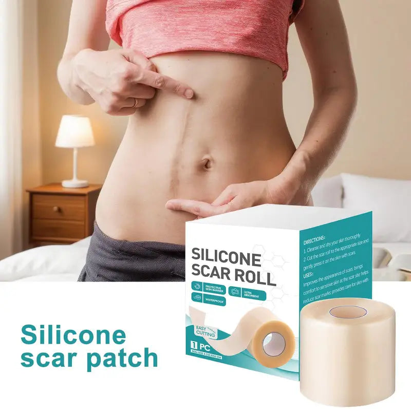 Silicone Scar Patch Roll for Wound & Burn Care Self-Adhesive Hydrocolloid Bandages