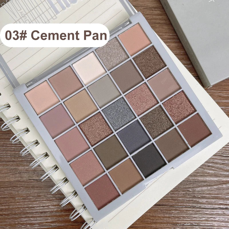 25-Color Professional Eyeshadow Palette Long Lasting & Glitter Eye Makeup