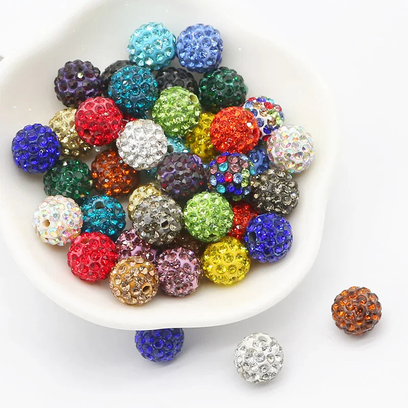 20pcs Mixed Color Glass Rhinestone Beads for Jewelry Making Crafts