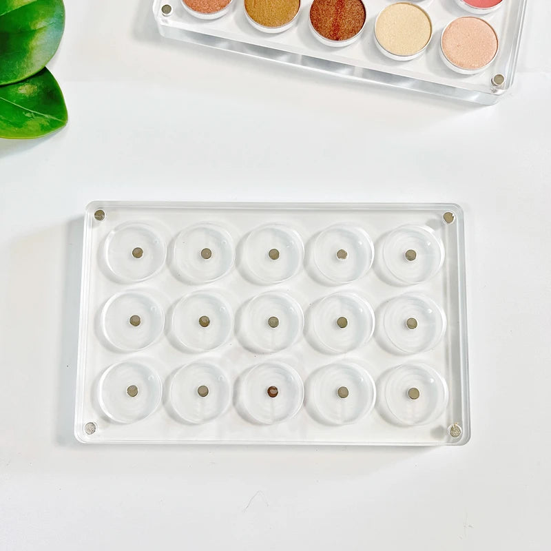 Empty Magnetic Eyeshadow Palette DIY Acrylic Makeup Organizer - 26mm Holes