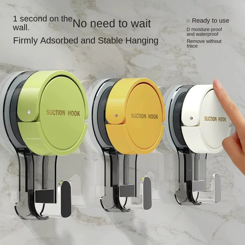 Strong Vacuum Suction Hooks No-Drill Adhesive for Home Bathroom Kitchen Door