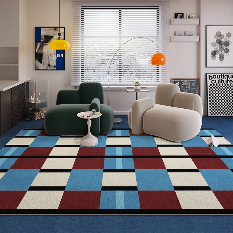 Living Room Carpet with Cream Sofa and Coffee Table - Home Decor Mat